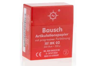 Düz Artikülasyon Isırtma Kağıdı 200 Micron Kırmızı 300'lü - Bausch