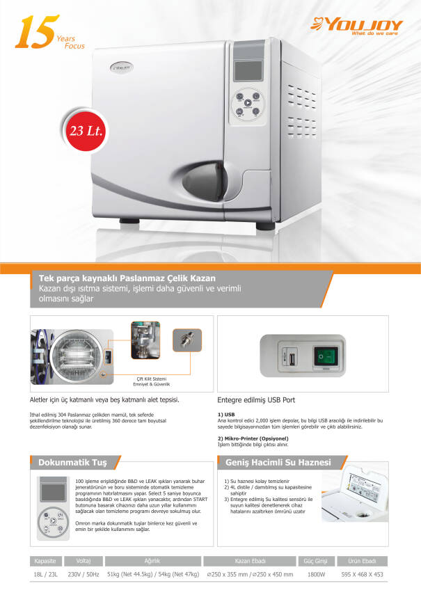 Bes 23 B Class Otoklav Cihazı - 2