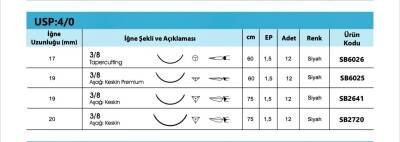 Dental Sütur Silk İpek 4/0 Emilemeyen Cerrahi Ameliyat İpliği - Boz