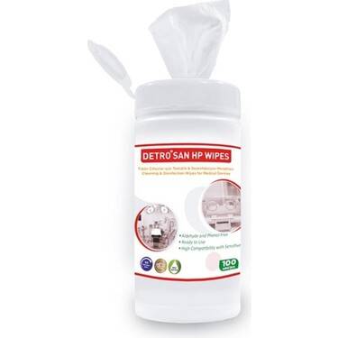Detro San HP Wipes Alkolsüz Dezenfekdanlı Mendil 100'lü - Detrox