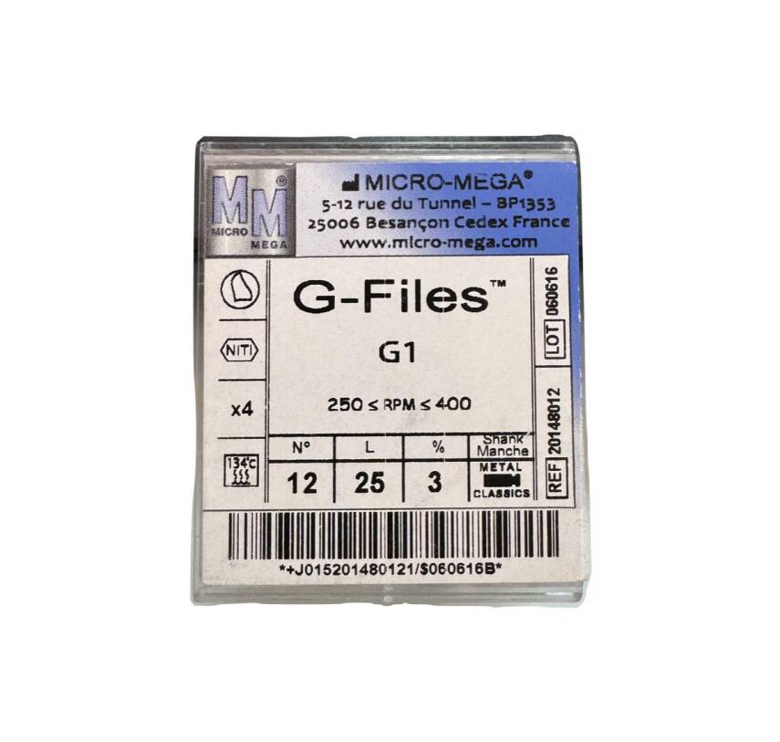 G-Files Rotary Giriş Eğesi 6'lı 25mm. - 1