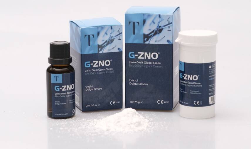 G-Zno Çinko Oksit Ojenol Geçici Dolgu Simanı Toz 75gr. + Likit 20ml. - 1