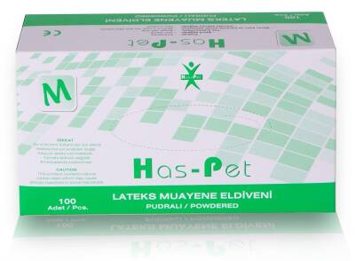 Lateks Pudralı Muayene Eldiveni 100'lü - 2