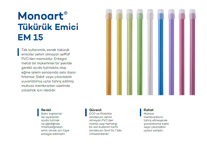 Monoart EM15 Tükürük Emici Sakşın 100'lü - 3