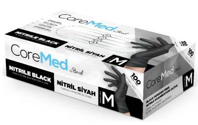 Nitril Siyah Pudrasız Muayene Eldiveni 100'lü - 2