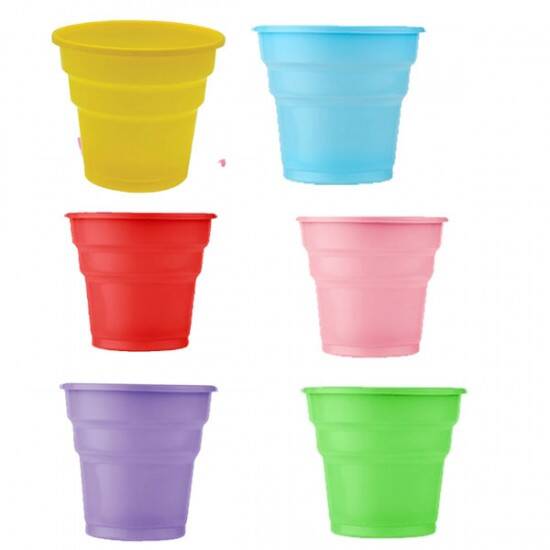 Renkli Plastik Bardak 25'li - 1