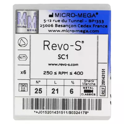 Revo-S Kanal Eğesi 6'lı 25mm. - 2