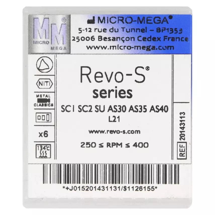 Revo-S Kanal Eğesi 6'lı 25mm. - 4