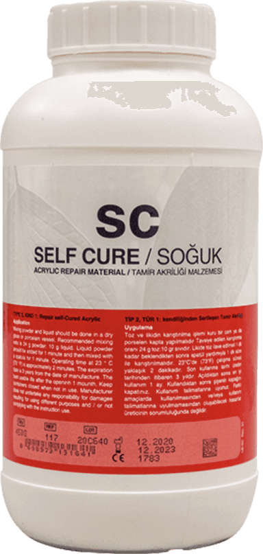 SC Self Cure Soğuk Tamir Akriliği 450gr. Pembe - 1