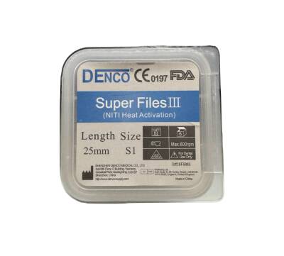 Super Files III Blue Isıl İşlem Görmüş Esnek Kanal Eğesi S1 6'lı 25mm. - Denco