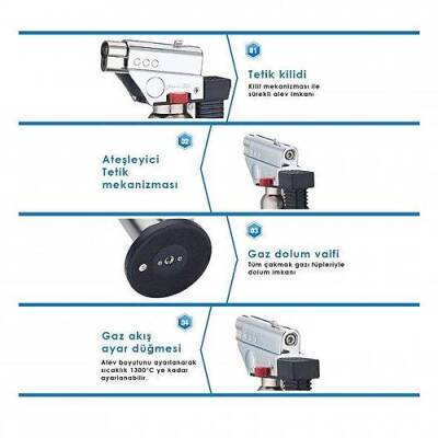 Torch Doldurulabilir Profesyonel Pürmüz Çakmak BS-261 - 2