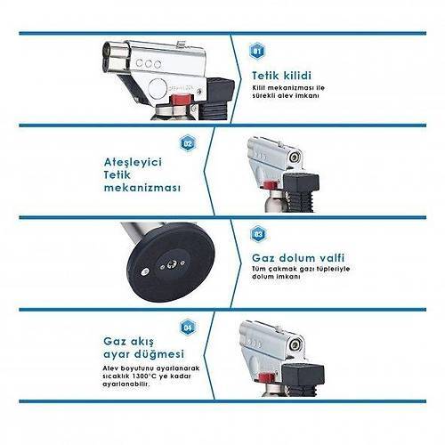 Torch Doldurulabilir Profesyonel Pürmüz Çakmak BS-261 - 2